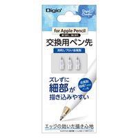 ナカバヤシ Apple Pencil　交換用ペン先　透明・金属製　3個入り TPENーPS03 1個