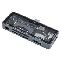 ナカバヤシ TypeーC　PD対応　USB3.2Gen1スケルトンハブ（3.5mm4極付） COMーC3SD163GY 1個