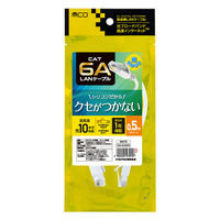 ナカバヤシ カテゴリー6A　柔らかシリコンLANケーブル　ホワイト　0.5m C6AーSL005W 1個
