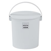 JEJアステージ　座れるフタ付バケツ15　ライトグレー　　1個