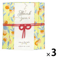 おふろはん バブルバス＆ハンカチ ごろごろ果実 ハピネスイエロー 1セット（1個×3） プレーリードッグ