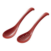 曙産業 レンゲスプーン 穴あき 穴無し 2本セット 小 レッド TWー3784 1個