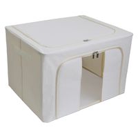 トレードワン 収納ボックス 透明窓付き 積み重ね 折りたたみ 幅50×奥行40×高さ32cm 90084 1個