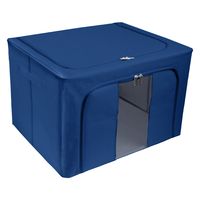 トレードワン 収納ボックス 透明窓付き 積み重ね 折りたたみ 幅50×奥行40×高さ32cm 90085 1個