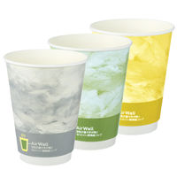 HibiFull ヒビフル 空気の層で手が熱くなりにくい断熱紙コップ 12オンス 1箱（1000個：25個入×40袋）