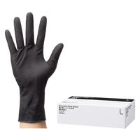 【使いきり手袋】 川西工業 現場のチカラ ニトリルディスポ ブラック 100枚入 L AK2066 1個 オリジナル