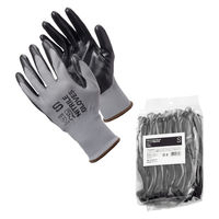 「現場のチカラ」川西工業 ニトリル背抜き手袋 グレー S 1袋（10双） オリジナル