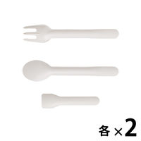 やなぎプロダクツ Y's eco 紙カトラリーお試しパック 1袋（6本：3種類×各2本）