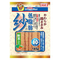 ドギーマン 低脂肪 紗 やわらか鶏ささみ 野菜入り 国産 145g 1袋 ドッグフード 犬用 セミモイスト おやつ