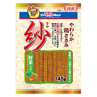 ドギーマン 紗 やわらか鶏ささみ 野菜入り 国産 145g 1袋 ドッグフード 犬用 セミモイスト おやつ