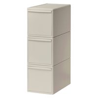 吉川国工業所 組み合わせて使える収納ケース ミディL3個組 Be MOS-05L*3P_Be 1セット