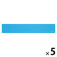 ナカバヤシ 折りたたみカッティングマットA2・1/4・スカイブルー CTMO-A201-SB 1セット(1個×5)
