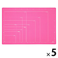 ナカバヤシ 折りたたみカッティングマットA3 ピンク CTMO-A3P 1セット(1個×5)