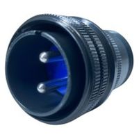 第一電子工業 MS非防水丸形 ストレートプラグ ハンダ付け結線用コネクタ オス 2芯 D/MS3106A20-23P 1個（直送品）