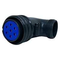 第一電子工業 MS非防水丸形 ライトアングルプラグ(分割シェル) ハンダ付け結線用コネクタ メス 7芯 D/MS3108B20-15S 1個（直送品）