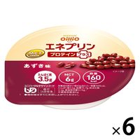 日清オイリオ MCTプリン エネプリンプロテインプラス 介護 介護食品 やわらか食  デザート おやつ 高齢者 あずき味  6個