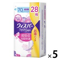 ウィスパー うすさら吸水 女性用 中量用 70cc 24cm 1セット（28枚入×3個） P＆G 尿漏れ ウイスパ-