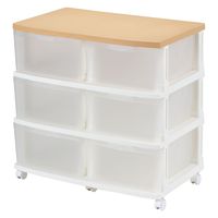 JEJアステージＥＷエミングストッカー6引出し　スモークブラウン1台