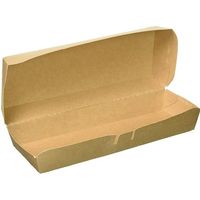 トーシン 耐油加工 クラフト 未晒 ホットドッグ容器 1袋（50個入）