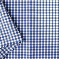 40sギンガムチェック 中 巾110cm×10m切売カット ブルー B53000Z-205-10M 1セット(巾110cm×10（直送品）