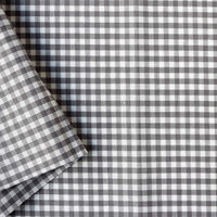 日本紐釦貿易 40sギンガムチェック 中 巾110cm×10m切売カット グレー B53000Z-214-10M（直送品）