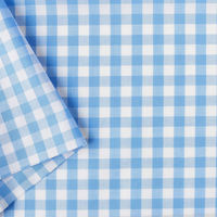 40sギンガムチェック 大 巾110cm×10m切売カット ライトブルー B53000Z-302-10M 1セット(巾110cm×10（直送品）