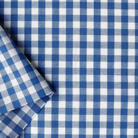 40sギンガムチェック 大 巾110cm×10m切売カット ブルー B53000Z-305-10M 1セット(巾110cm×10（直送品）