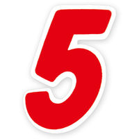 ＨＥＩＫＯ　Ｎナンバーセルフ Ｍ 5　赤　007060905　１束（21枚入）