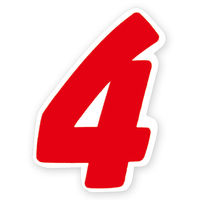 ＨＥＩＫＯ　Ｎナンバーセルフ Ｍ 4　赤　007060904　１束（21枚入）