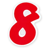 ＨＥＩＫＯ　Ｎナンバーセルフ Ｍ 8　赤　007060908　１束（21枚入）