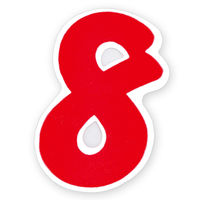 ＨＥＩＫＯ　Ｎナンバーセルフ Ｓ 8　赤　007061108　１束（64枚入）