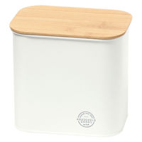 木の蓋ランドリーコンテナ M HOUSEHOLD GOODS ホワイト studio CLIP