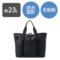 エレコム トートバッグ 防水 手提げ 肩掛け 2WAY 自立式 23L ブラック BMーTBWP01BK 1個