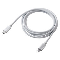 エレコム ライトニングケーブル USBーC to Lightning 1.5m 高耐久 白 PETーCLMT15WH 1個