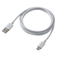 エレコム タイプCケーブル USBーA to USBーC 1.5m 高耐久 白 PETーACMT15WH 1個