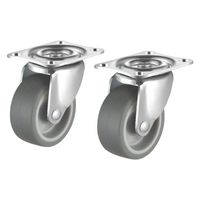 サンワサプライ 汎用キャスター 75mm径 2個セット(フリー)TPR製 CST-75TP-FRE2 1セット(2個入)（直送品）