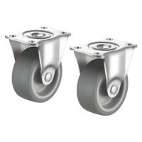 サンワサプライ 汎用キャスター 75mm径 2個セット(固定)TPR製 CST-75TP-FIX2 1セット(2個入)（直送品）