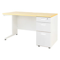 YAMAZEN 天然木折りたたみデスク 片袖机 ホワイトウォッシュ 幅