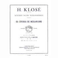 ALPHONSE LEDUC クローゼ:25のメカニズムの練習曲 (SAX ETUDE