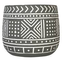 【園芸用品】welzo トライバルポット　口径130ｍｍ　グレー 4933136552159 1個