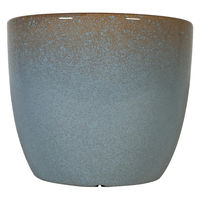 【園芸用品】welzo グレイズポット　ブルー 4933136552852 1個