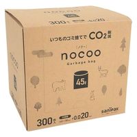 （アスクル限定）ゴミ袋 nocoo 半透明 高密度 45L 大容量 1箱（300枚入）0.020mm 日本サニパック オリジナル 限定
