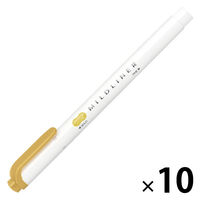 ゼブラ マイルドライナー マイルドミモザイエロー 蛍光ペン WKT7ーMMY 1セット（1本×10）