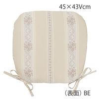 川島織物セルコン モアレストライプ シートクッション LN2713 45×43cm ベージュ LN2713_98BE 1枚（直送品）