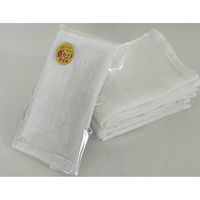 超薄手の白タオル/「夏たび」のシールを貼っています/木綿地付き120匁=約37g 401001-1P-natsu-120 1箱(120個入)（直送品）