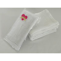 超薄手の白タオル/FOR YOUシールを貼ってます/木綿地付き120匁=約37g 401001-1P-foryou-120（直送品）