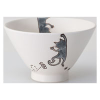 西海陶器 neko Rボウル 灰 25440 1箱(3個入)（直送品）