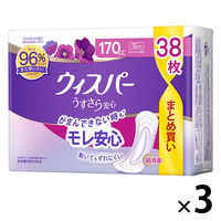 ウィスパー うすさら安心 170cc 38枚 女性用吸水ケア　3パック