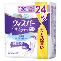 P&G ウィスパー うすさら安心 女性用 軽度尿ケア製品 無香料 120cc 27cm 24枚 4987176265838 5パック(24枚入)