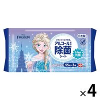レック アルコール除菌シート55枚×3 アナと雪の女王 1セット（3個×4）